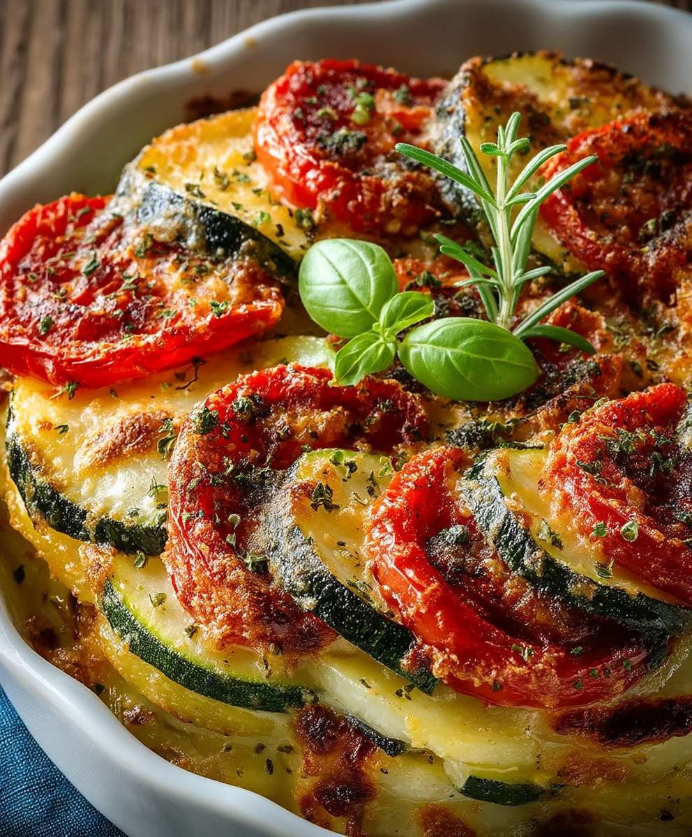 Kartoffel Gratin Zucchini Tomaten