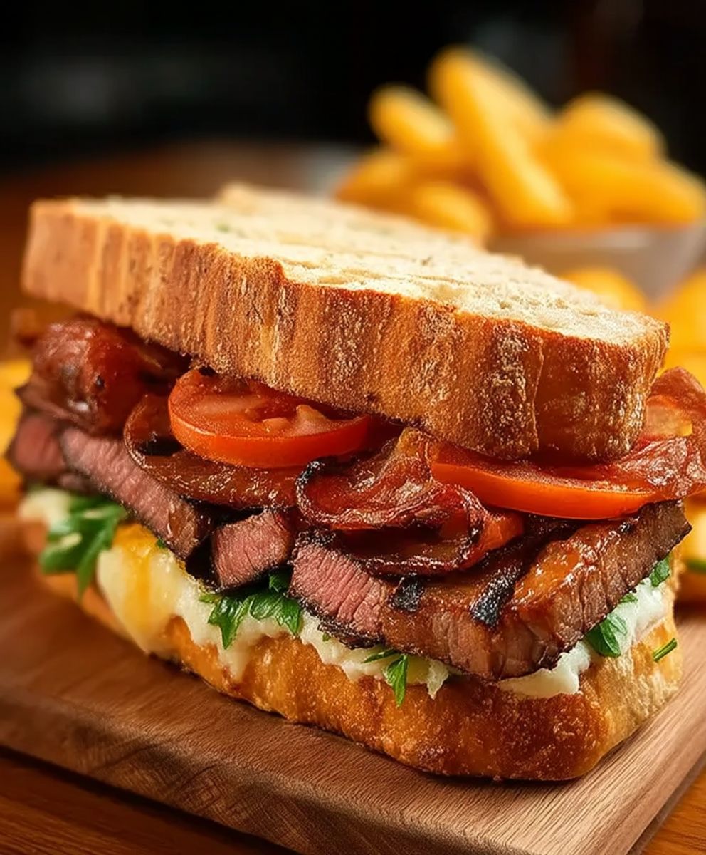 Steaksandwich zubereiten