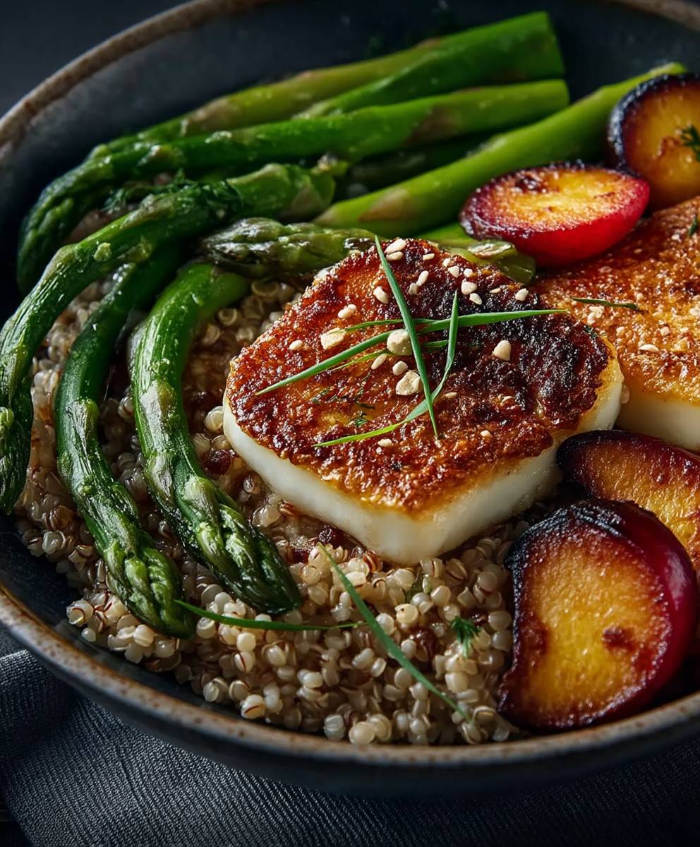 Buchweizen Bowl Haloumi Spargel
