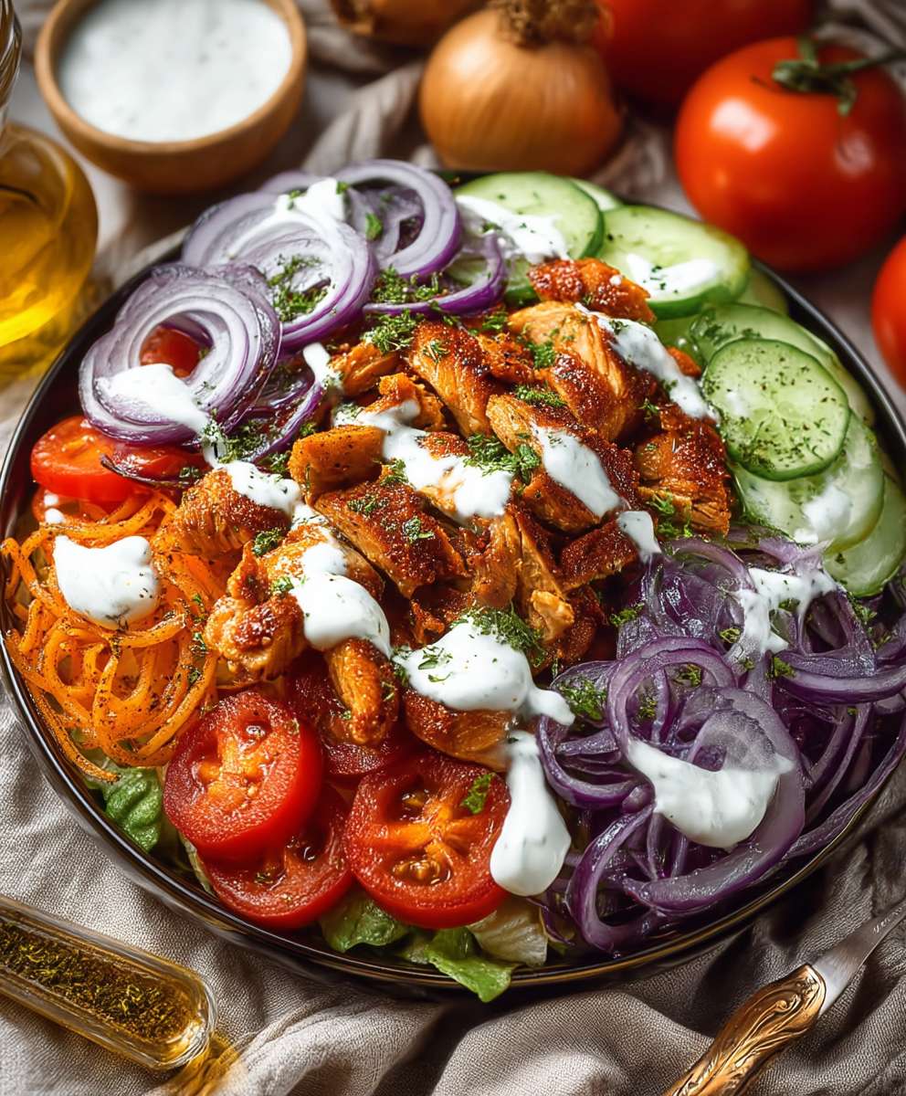Hähnchen Döner Salat