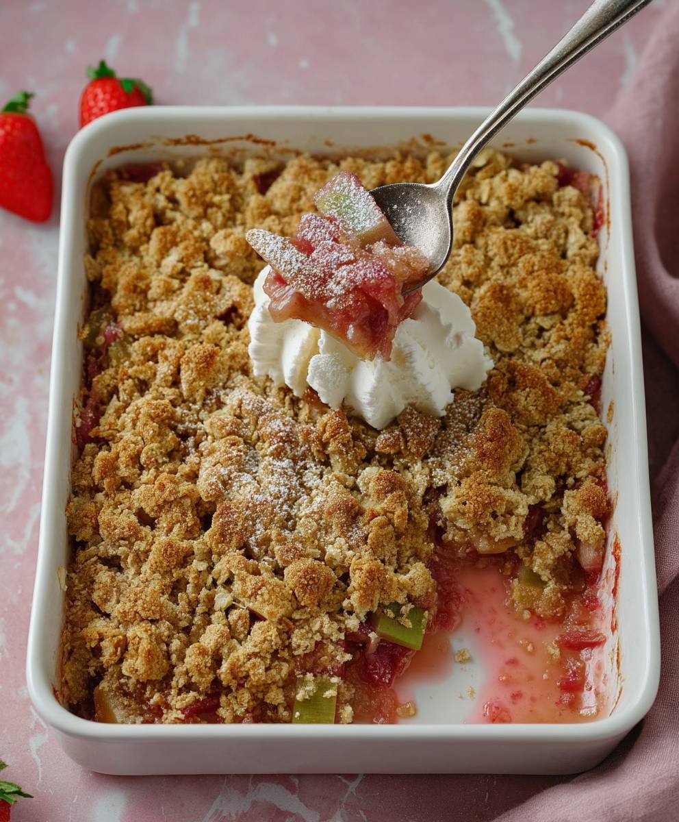 Rhabarber Crumble einfach backen
