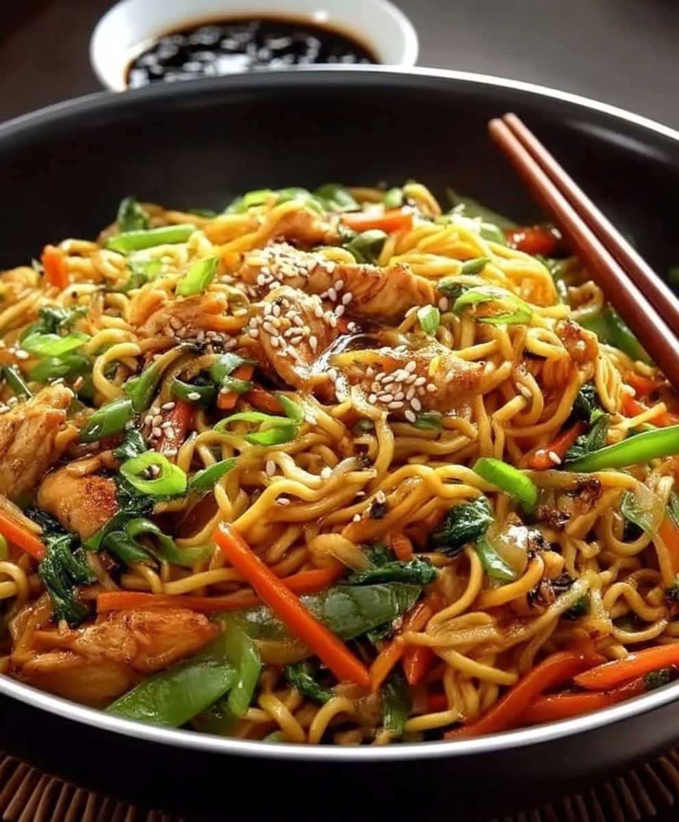 Hähnchen Chow Mein