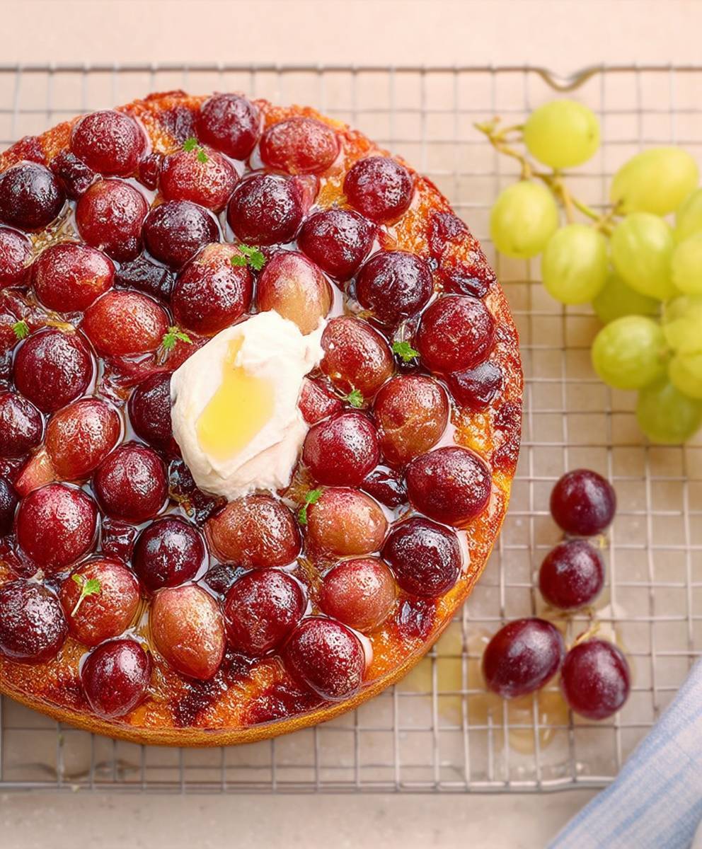 Traubenkuchen Olivenöl backen