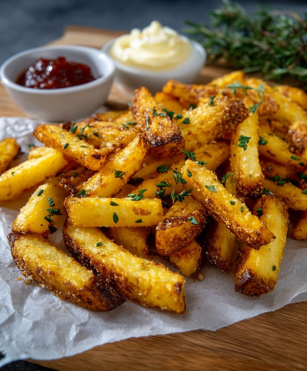 Parmesan Pommes knusprig backen