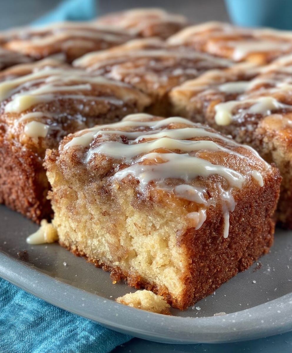 Zimtschneckenkuchen ohne Hefe
