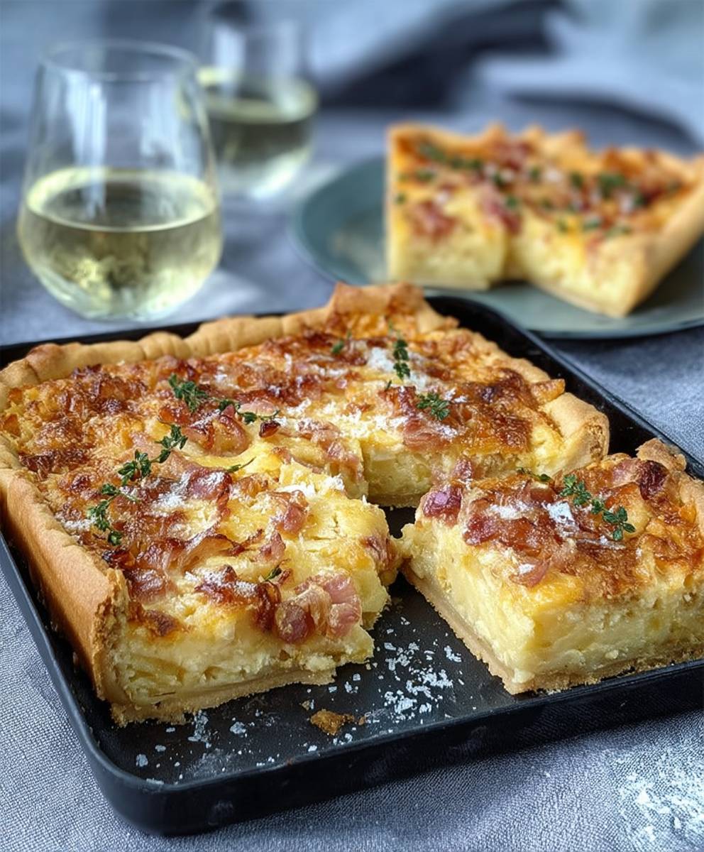 Zwiebelkuchen einfach mit Hefe