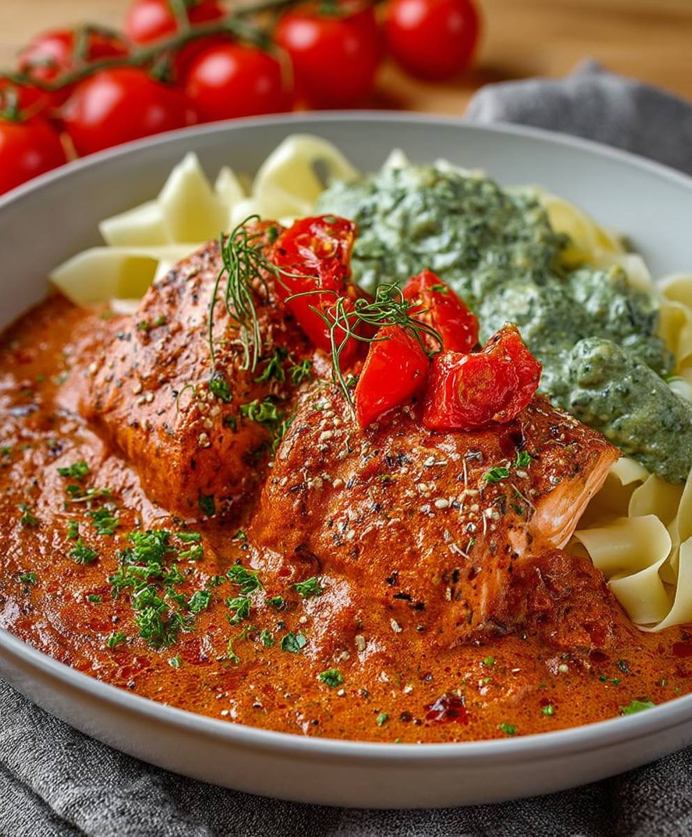 Lachs Ofen Tomatensoße einfach