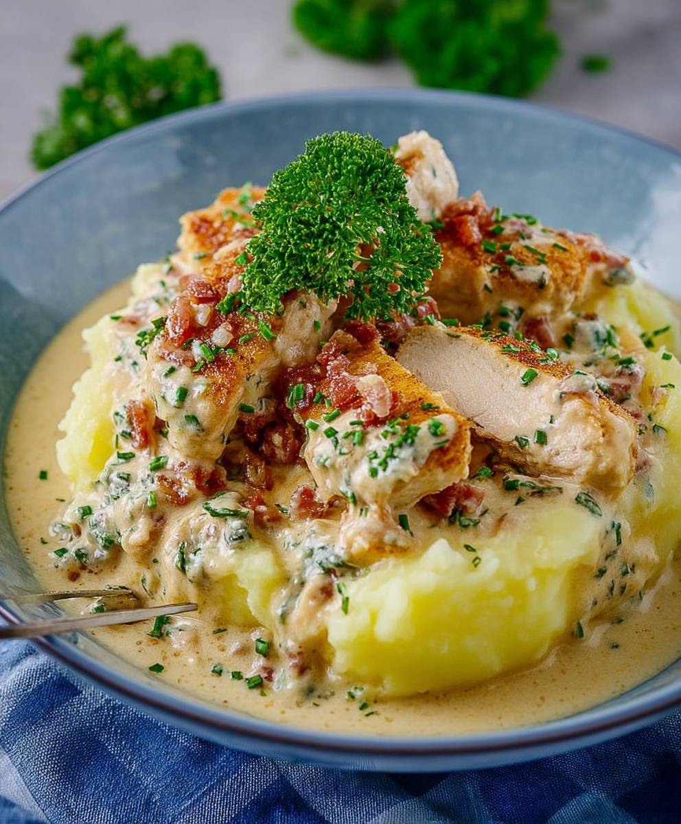 Hähnchengeschnetzeltes Frischkäsesauce