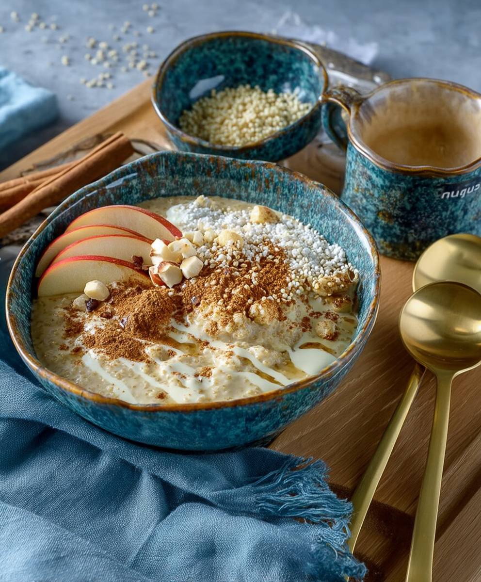 Hirse Porridge Apfel Zimt