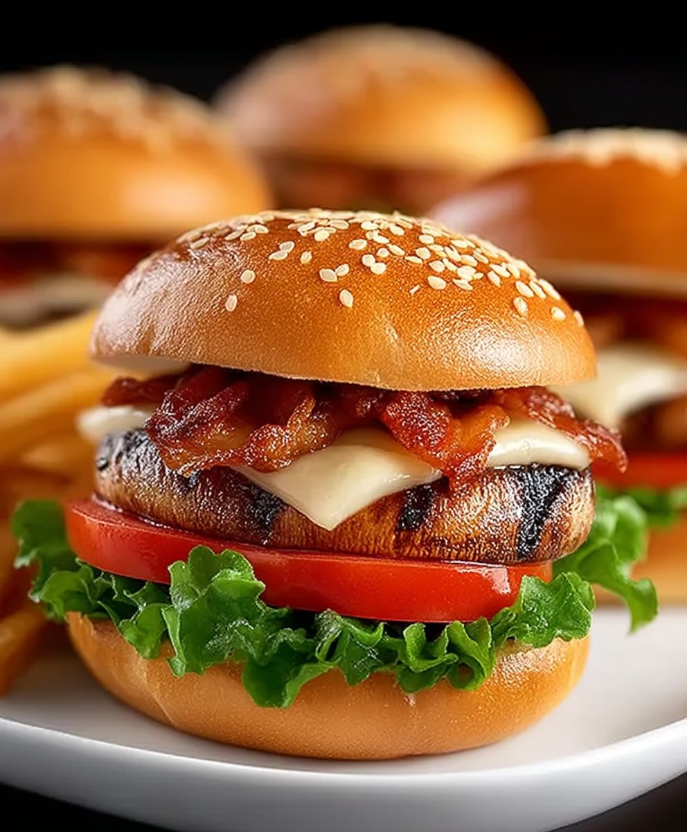 Gefüllte Portobello Burger