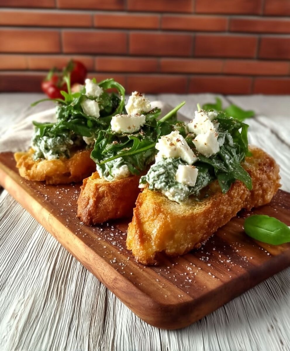 Bruschetta mit Rucola Feta