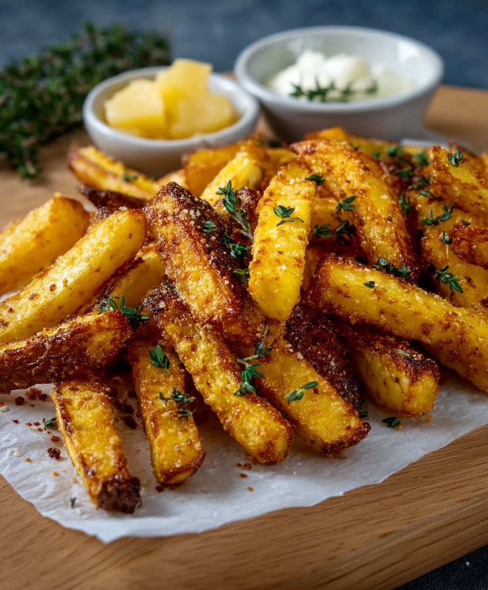 Parmesan Pommes knusprig backen