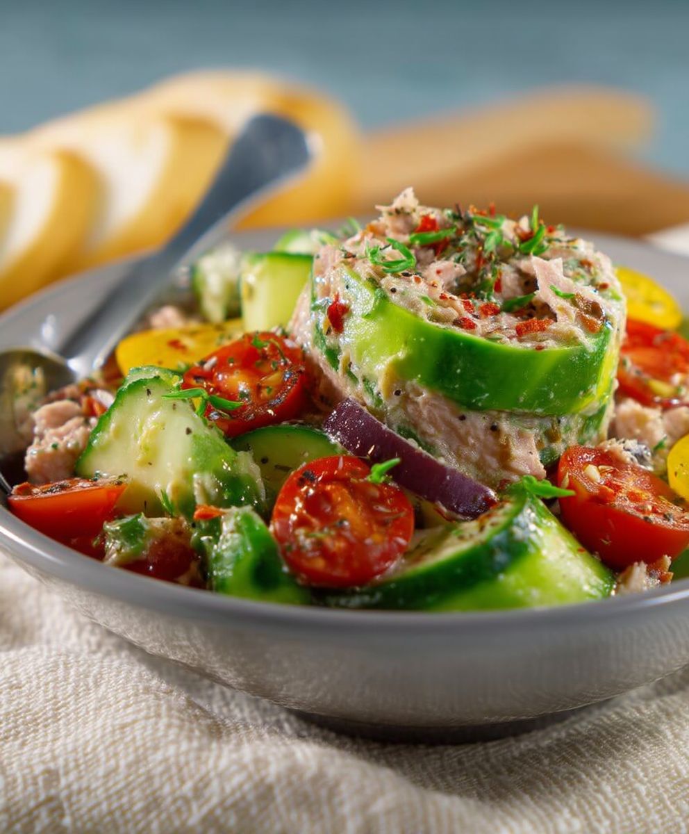 Thunfischsalat mit Gurke Tomate