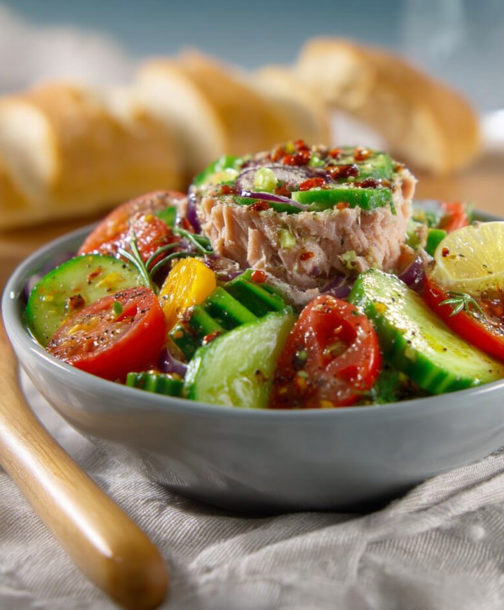 Thunfischsalat mit Gurke Tomate