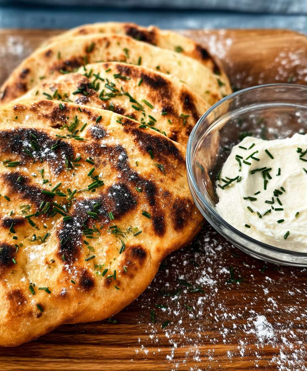 Pfannenbrot mit Joghurt