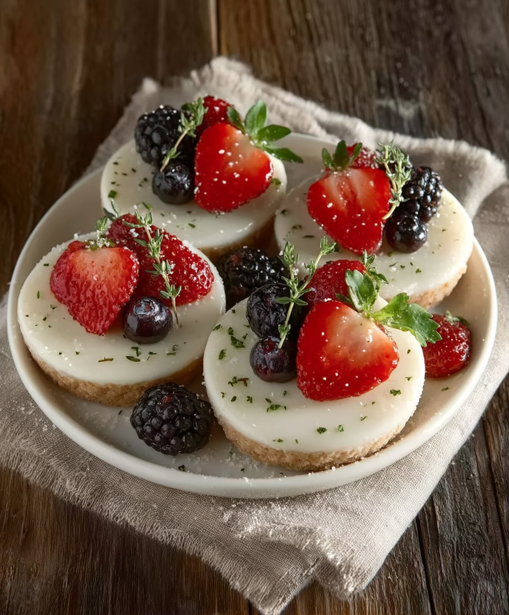 Beeren Törtchen mit Thymian