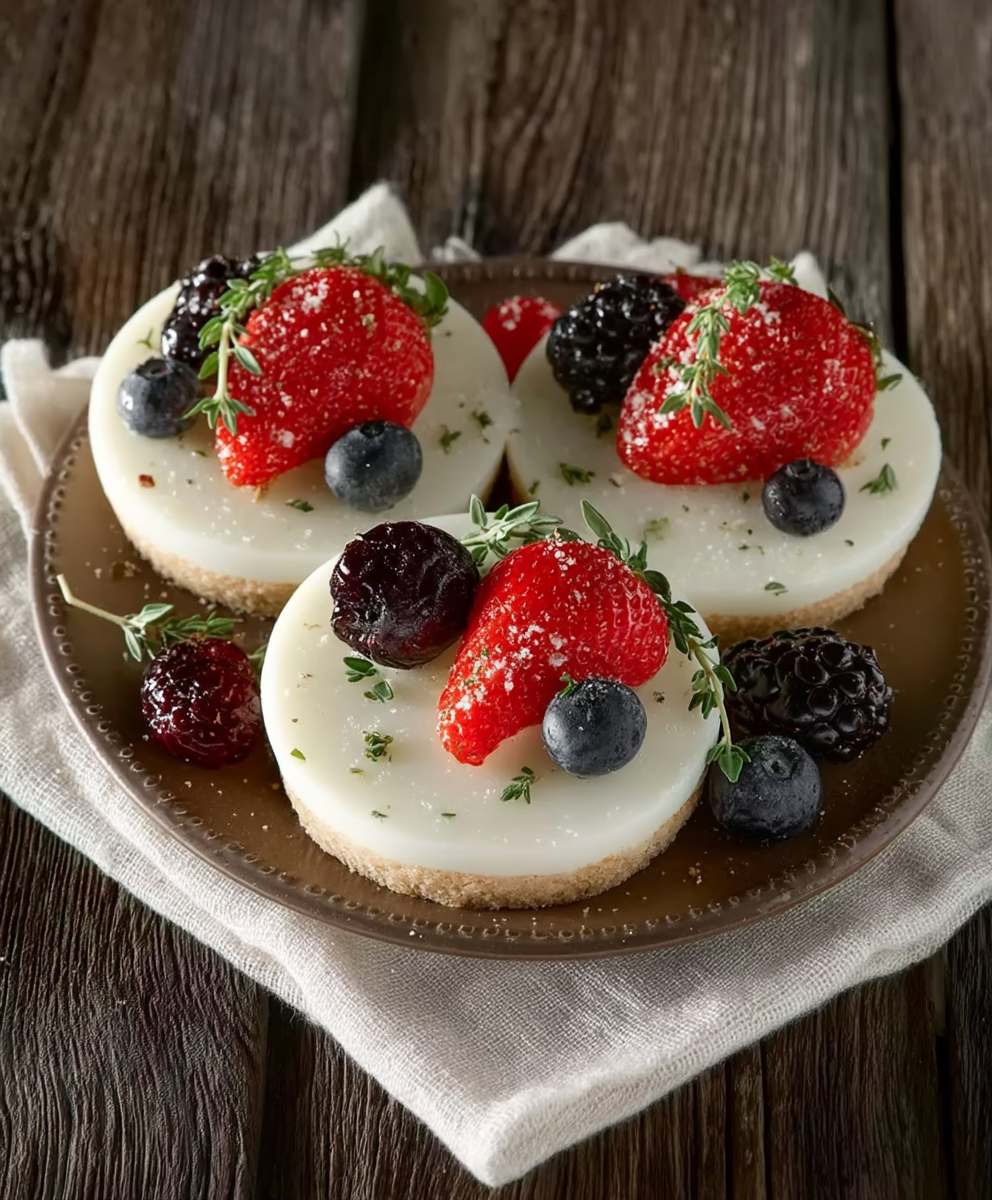 Beeren Törtchen mit Thymian