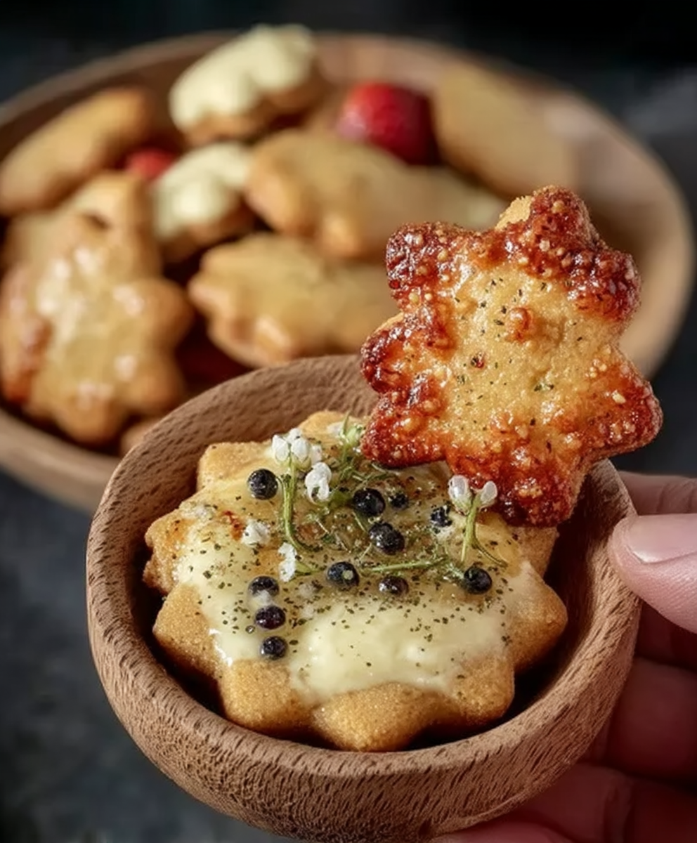 Käseplätzchen backen