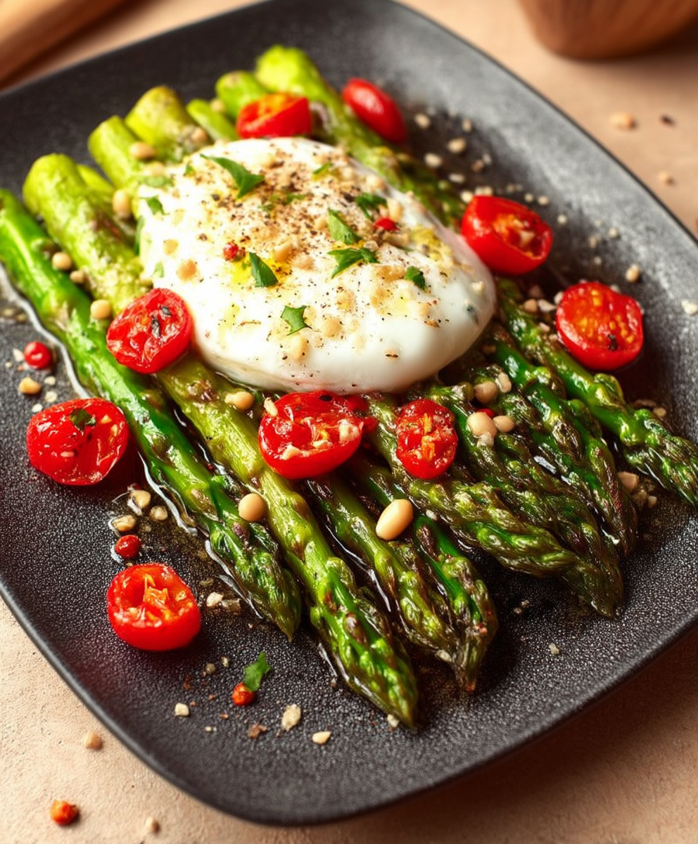 Grüner Spargel Pfanne braten